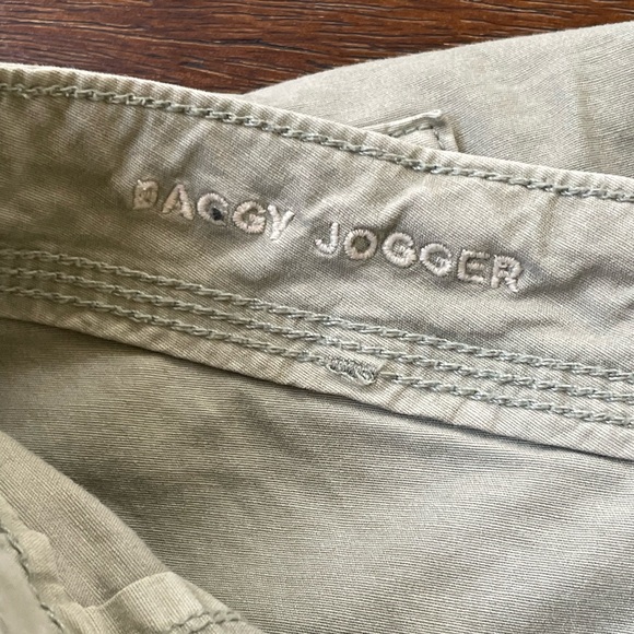 American Eagle Baggy Jogger Cargo Pants Women 12 Stretch Green Utility Wide Leg - Picture 5 of 13